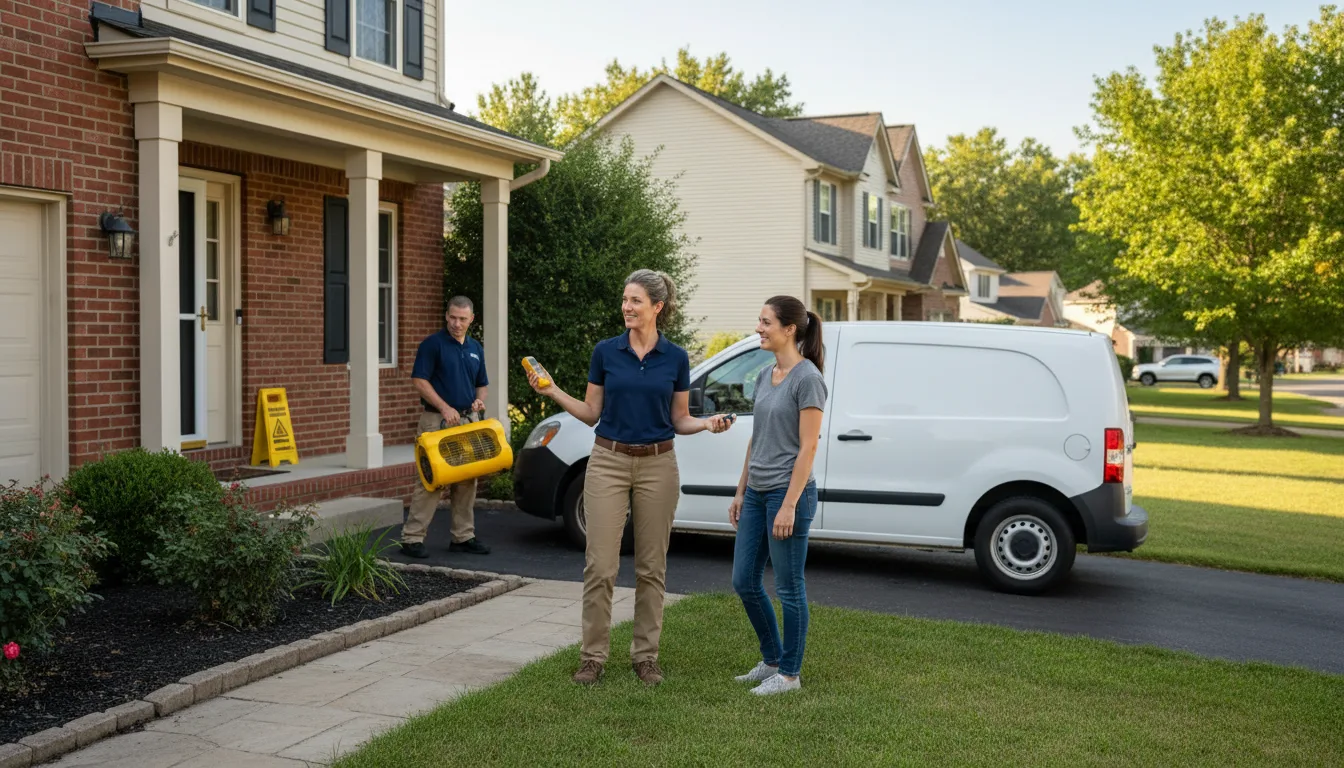 Residential water damage restoration in Amory, MS